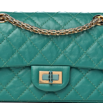 Chanel Aged Calfskin Quilted 2.55 Reissue Mini Flap Green 10 of 11