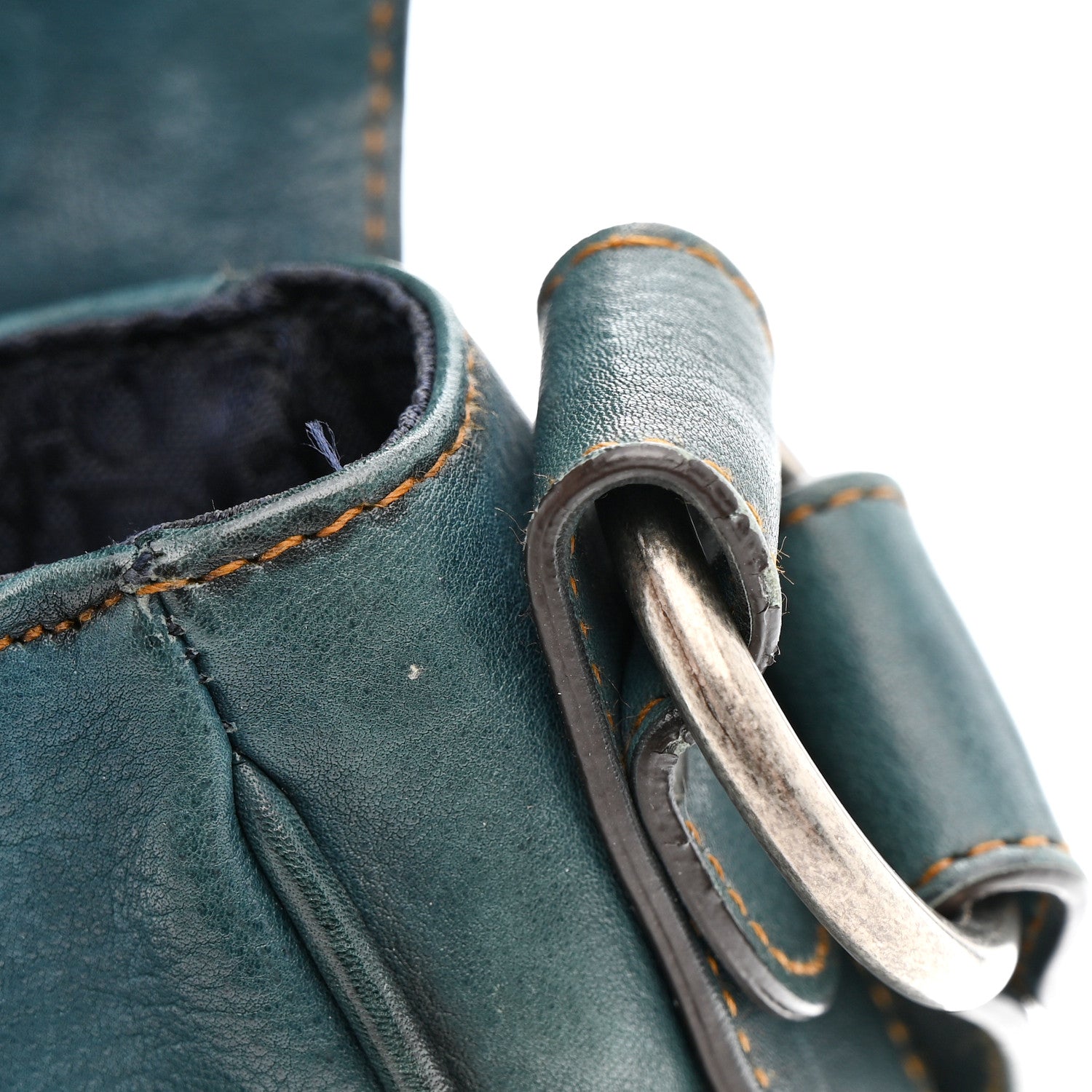 Christian Dior Calfskin Medium Gaucho Double Saddle Bag Dark Blue 16 of 16