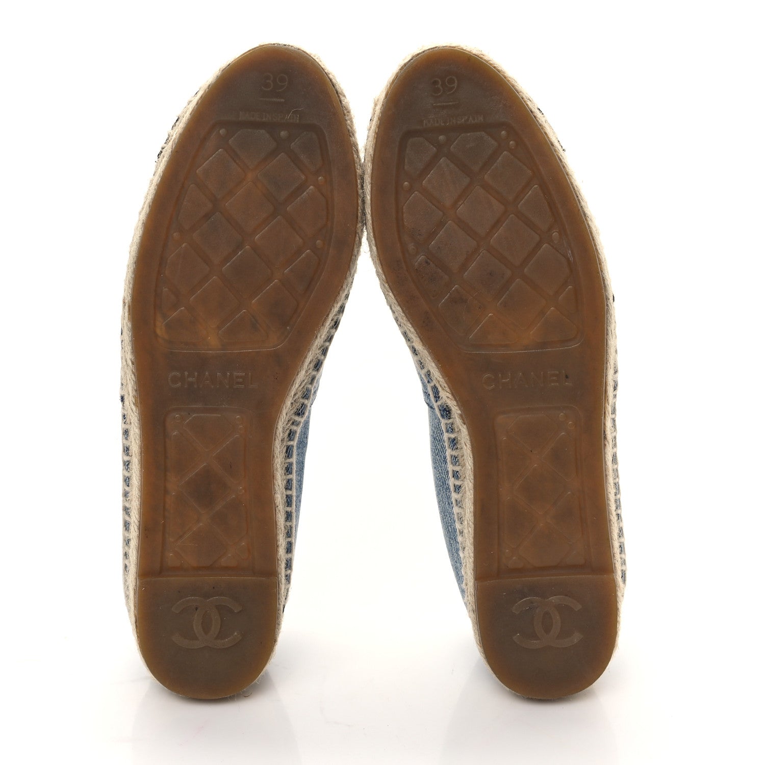 Chanel Denim CC Espadrilles 39 Blue Black 5 of 11