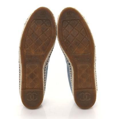 Chanel Denim CC Espadrilles 39 Blue Black 5 of 11