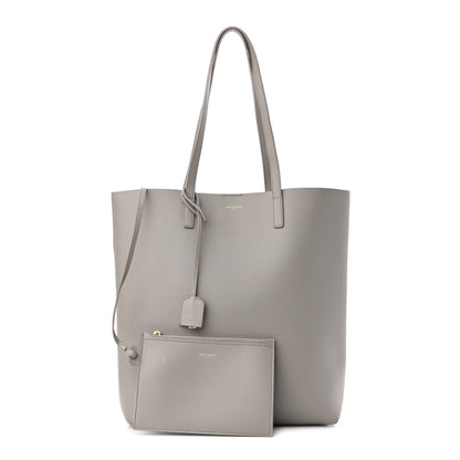 Saint Laurent Calfskin North-South Shopping Tote Oyster Grey 1 of 11