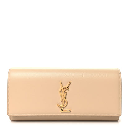 Saint Laurent Grain De Poudre Classic Monogram Cassandre Clutch Nude Powder 1 of 9