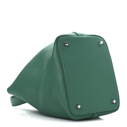 Hermes Taurillon Clemence Picotin Lock 22 MM Malachite 9 of 11
