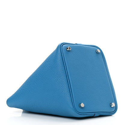 Hermes Taurillon Clemence Picotin Lock 18 PM Bleu Frida 4 of 11