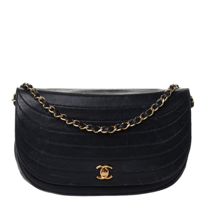 Chanel Lambskin Ribbon Stitched Small Single Flap Black 1 of 4