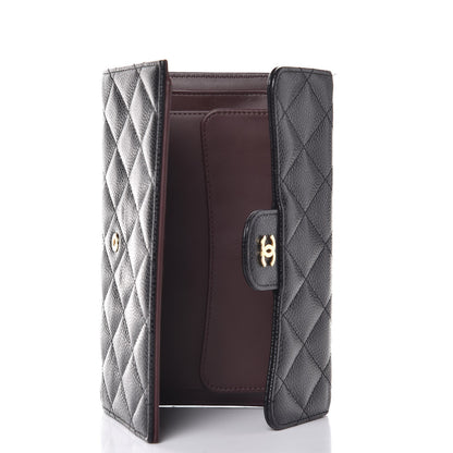 Chanel Caviar Quilted Long Flap Wallet Black 5 of 10