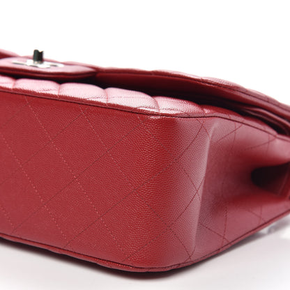 Chanel Caviar Quilted Jumbo Double Flap Red 9 of 11
