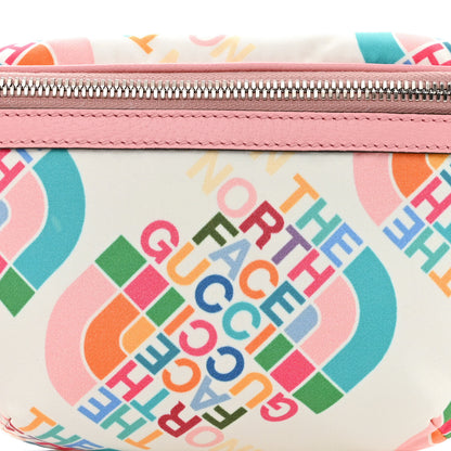 Gucci X THE NORTH FACE Econyl Nylon Arleq Belt Bag Ivory Turquoise Wild Rose 9 of 13