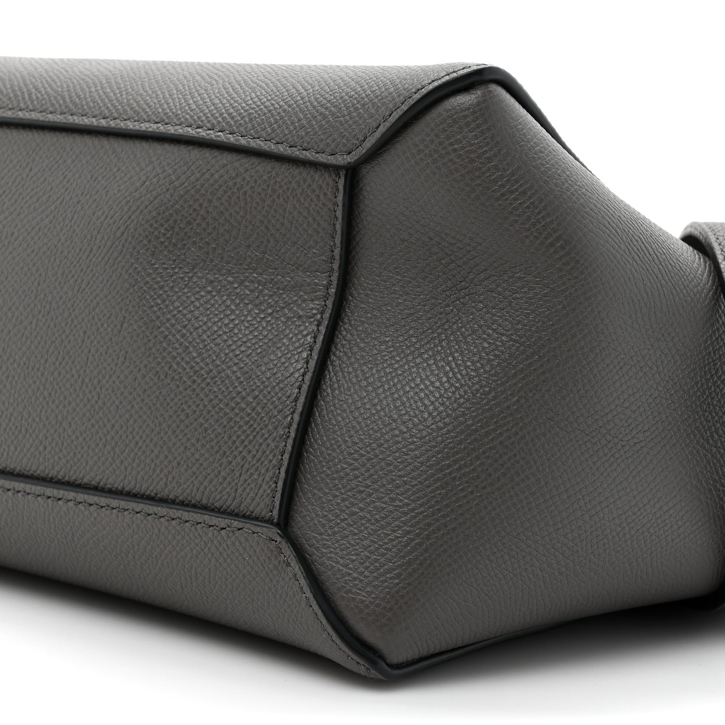 Grained Calfskin Micro Belt Bag Grey