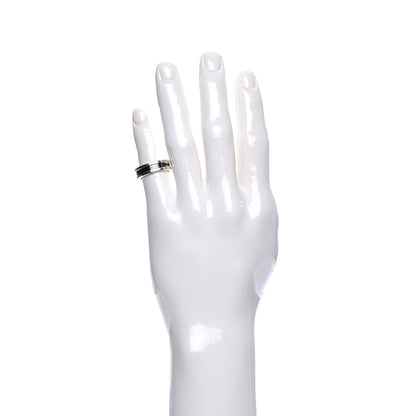 Bulgari Sterling Silver Ceramic Save The Children One-Band Ring 58 8.25 2 of 5