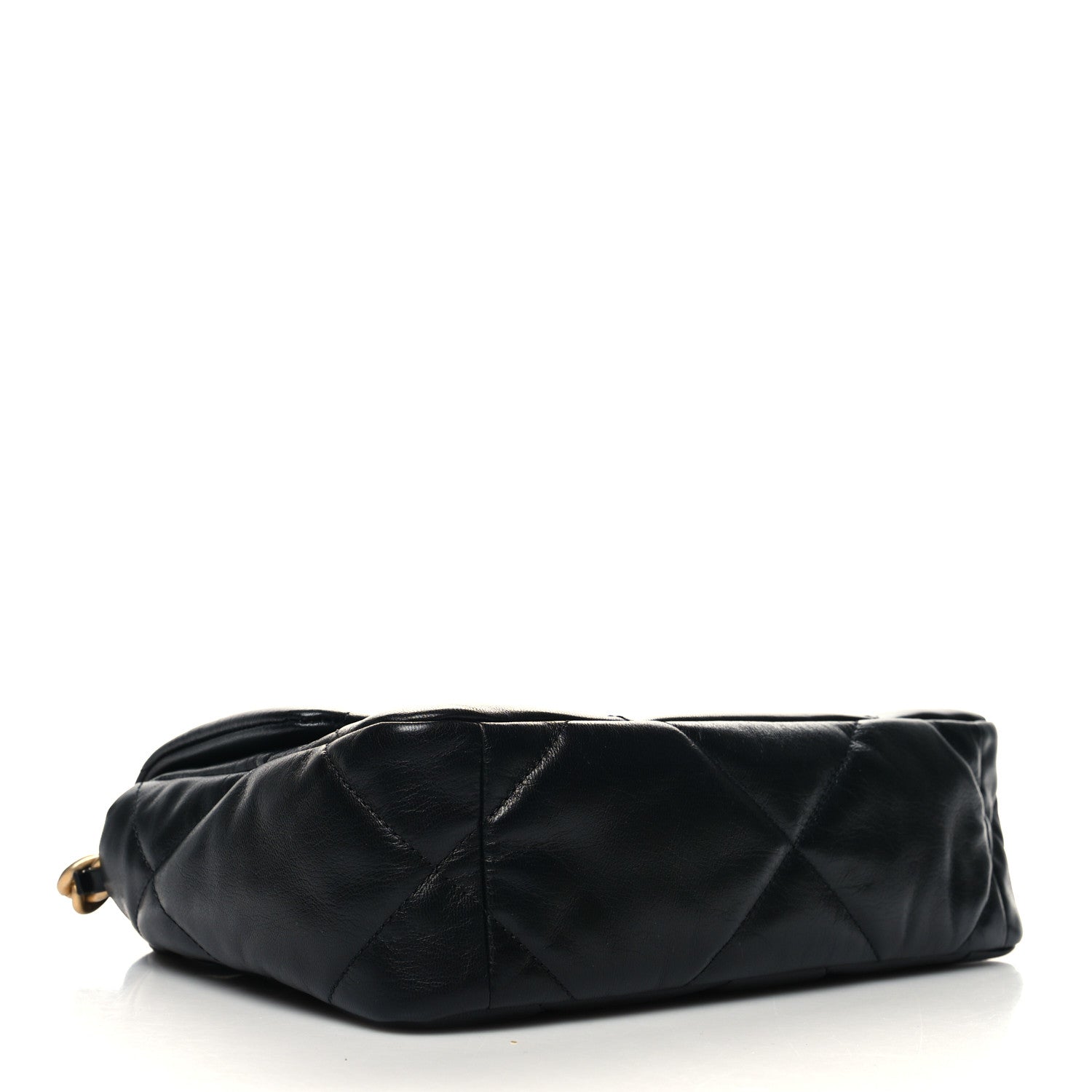 Chanel Shiny Goatskin Quilted Medium Chanel 19 Flap Black 4 of 10