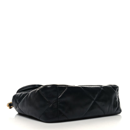 Chanel Shiny Goatskin Quilted Medium Chanel 19 Flap Black 4 of 10