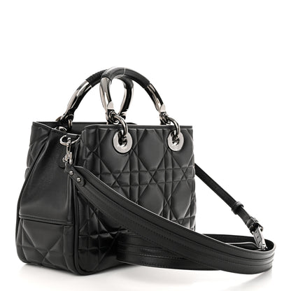 Christian Dior Calfskin Cannage Small The Lady 95.22 Black 3 of 10