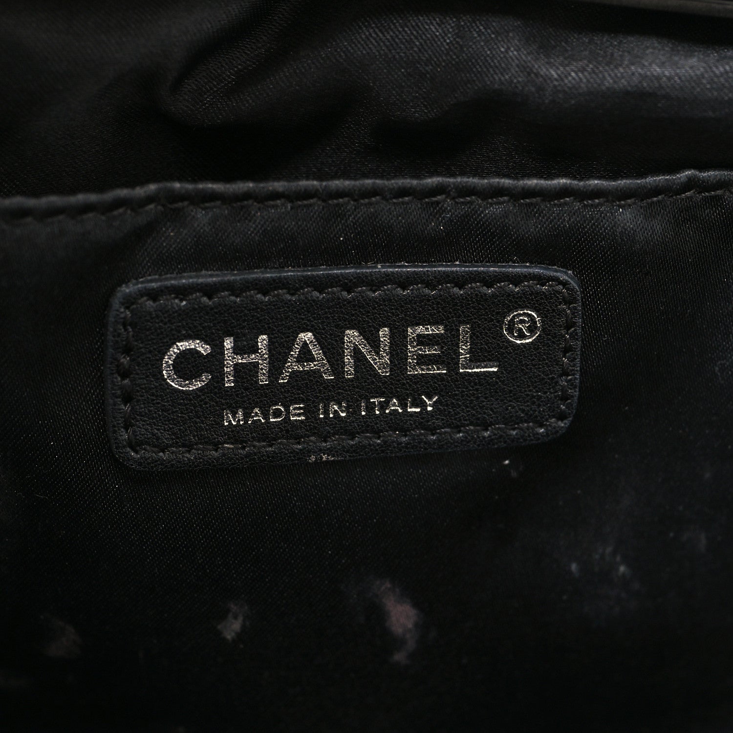 Chanel Vinyl Diamond Kiss Lock Clutch Black 6 of 14