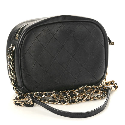 Chanel Goatskin Quilted Small Casual Trip Camera Case Black 3 of 11