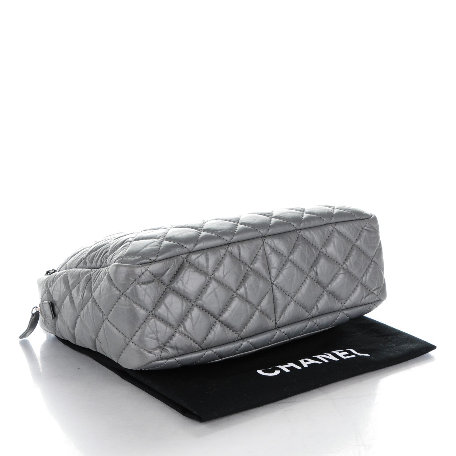Chanel Aged Calfskin Quilted Large Reissue Camera Case Grey 4 of 7