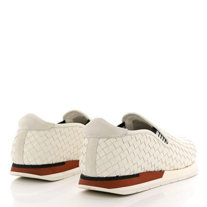 Bottega Veneta Nappa Intrecciato Mens Slip On Sneakers 44 White 4 of 10