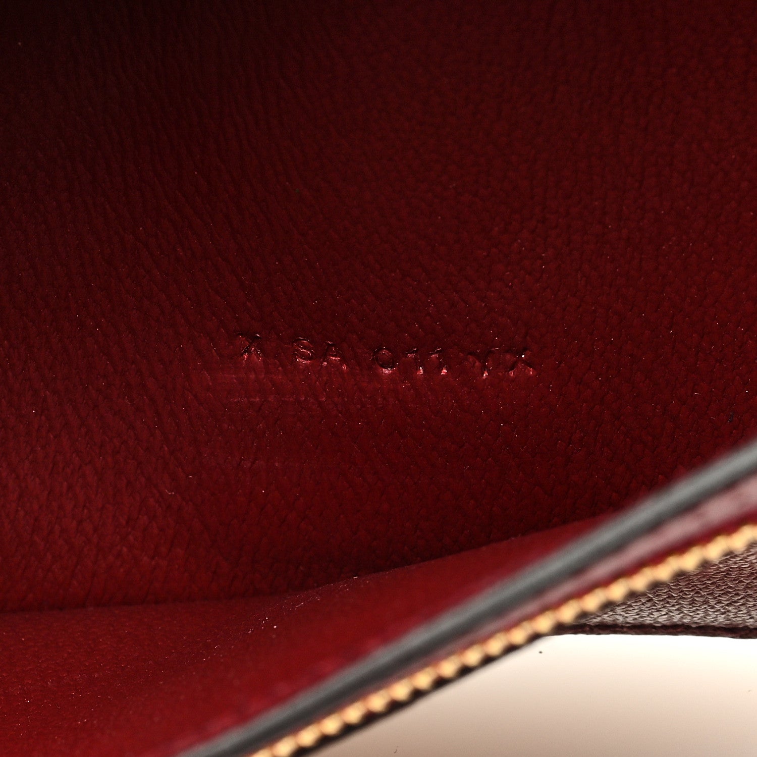 Hermes Shiny Alligator Bearn Wallet Bordeaux 7 of 8