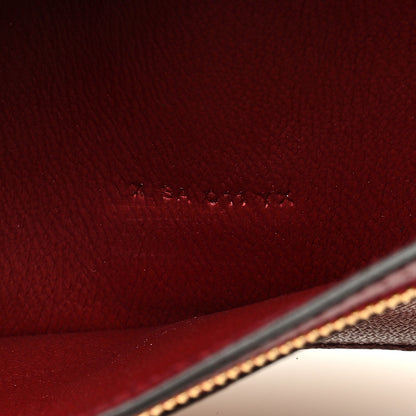 Hermes Shiny Alligator Bearn Wallet Bordeaux 7 of 8