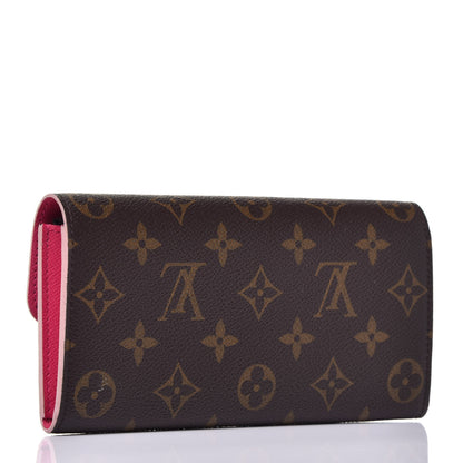 Louis Vuitton Monogram Bloom Flower Emilie Wallet Fuchsia 3 of 8