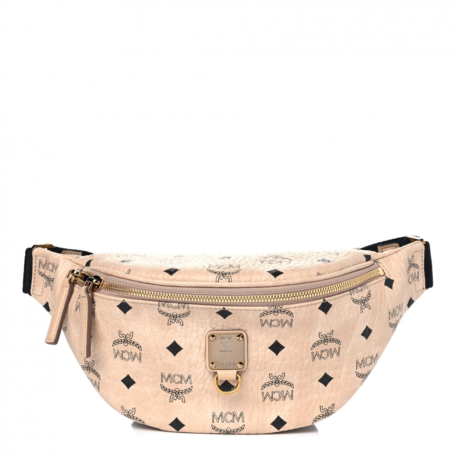 MCM Visetos Stark Belt Bag Beige 1 of 4