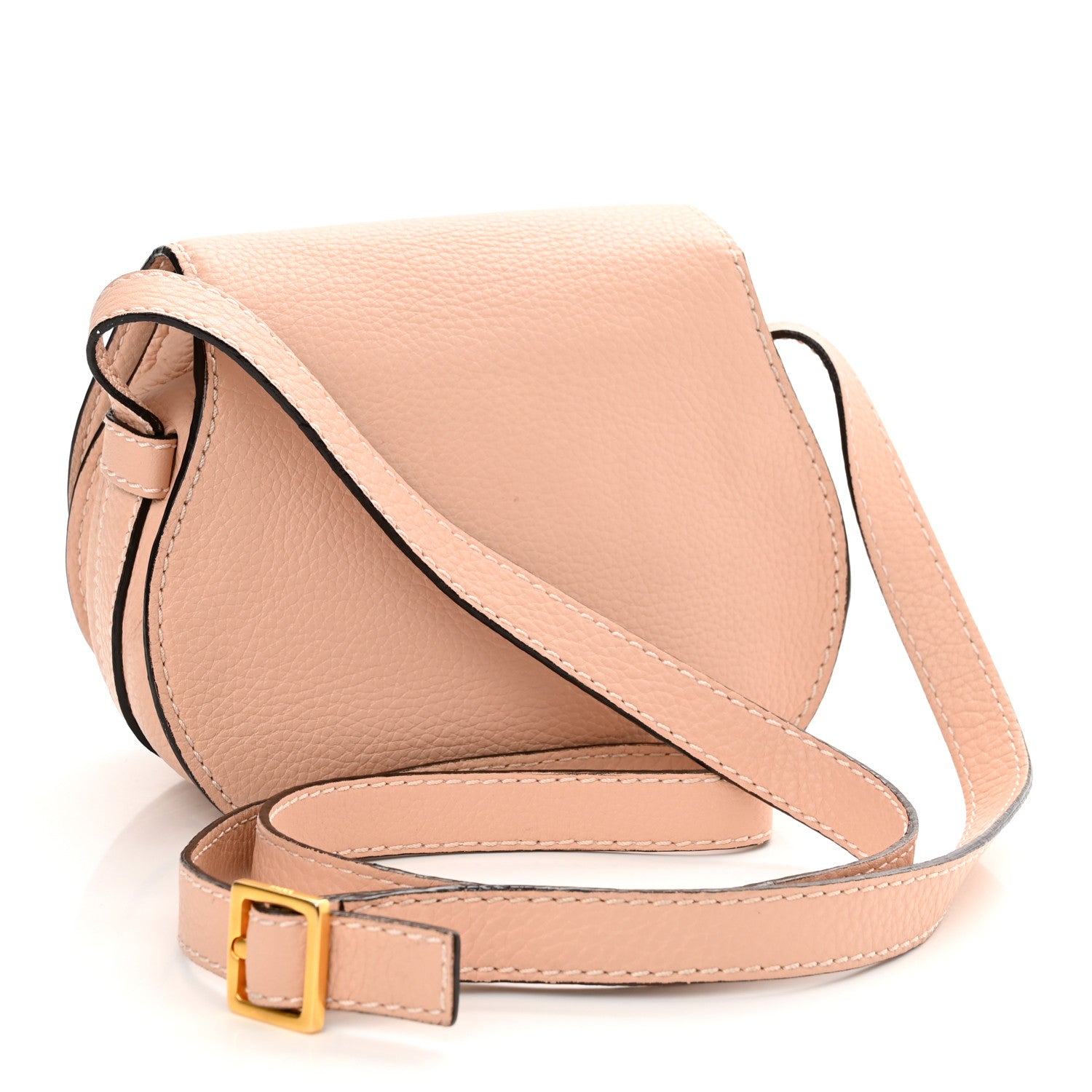 Chloe Grained Calfskin Small Marcie Saddle Bag Anemone Pink 4 of 22