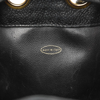Chanel Caviar CC Drawstring Shoulder Bag Black 7 of 10