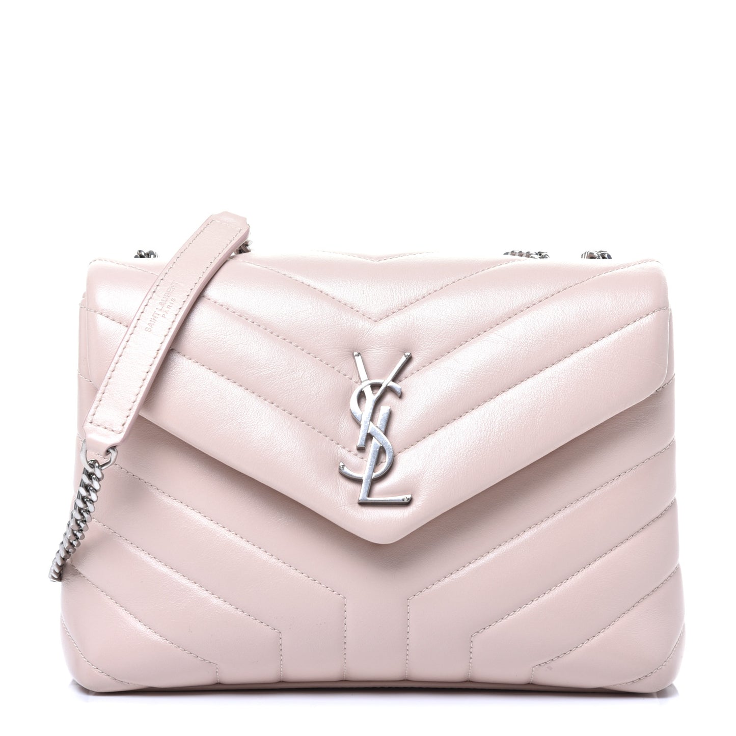 Calfskin Y Quilted Monogram Small Loulou Chain Satchel Rose Antic