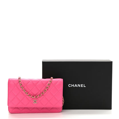 Chanel Caviar Quilted Wallet On Chain WOC Fuchsia 12 of 12