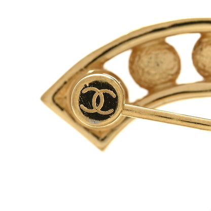 Chanel Crystal CC Brooch Gold 4 of 4