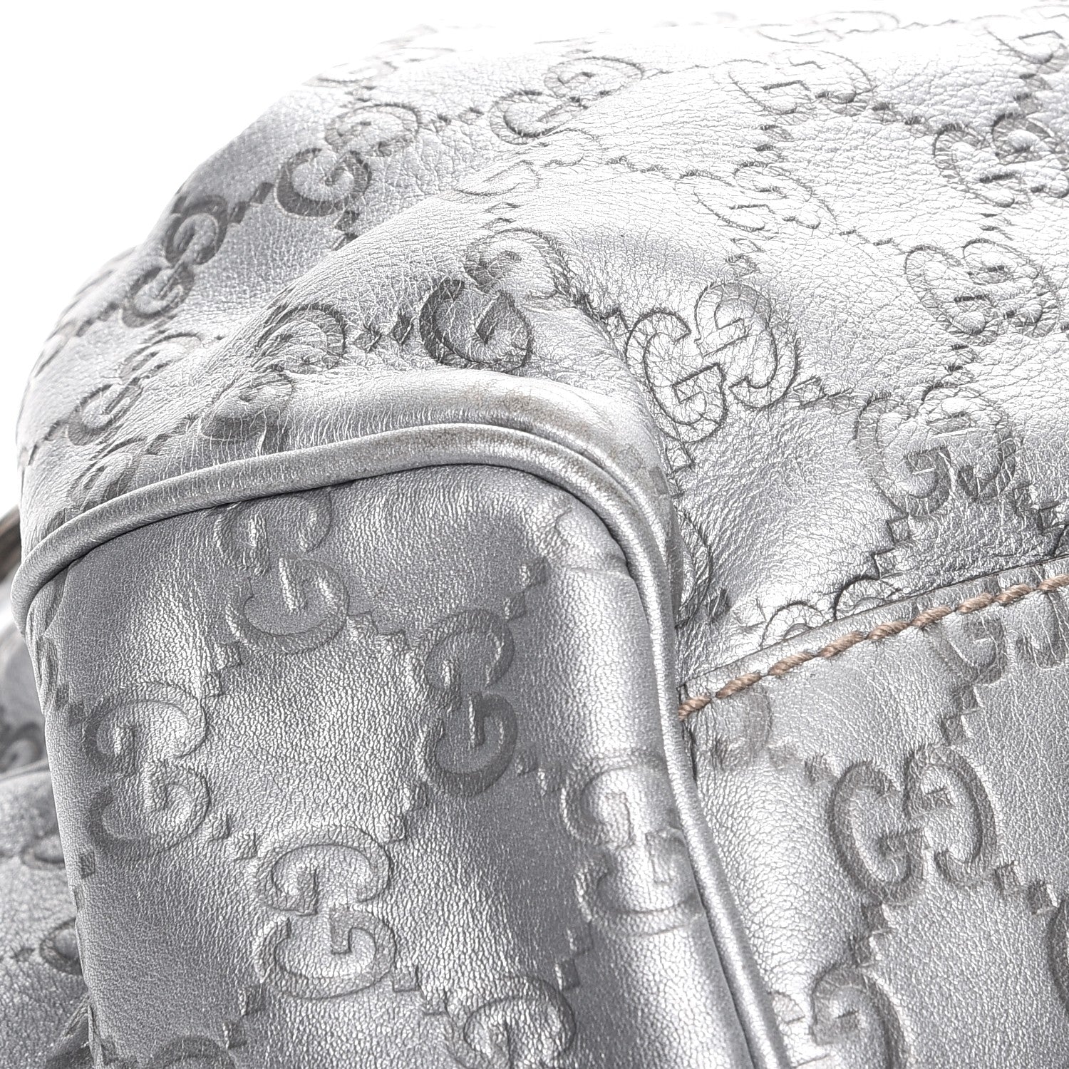 Gucci Guccissima Medium Sukey Tote Silver 8 of 11