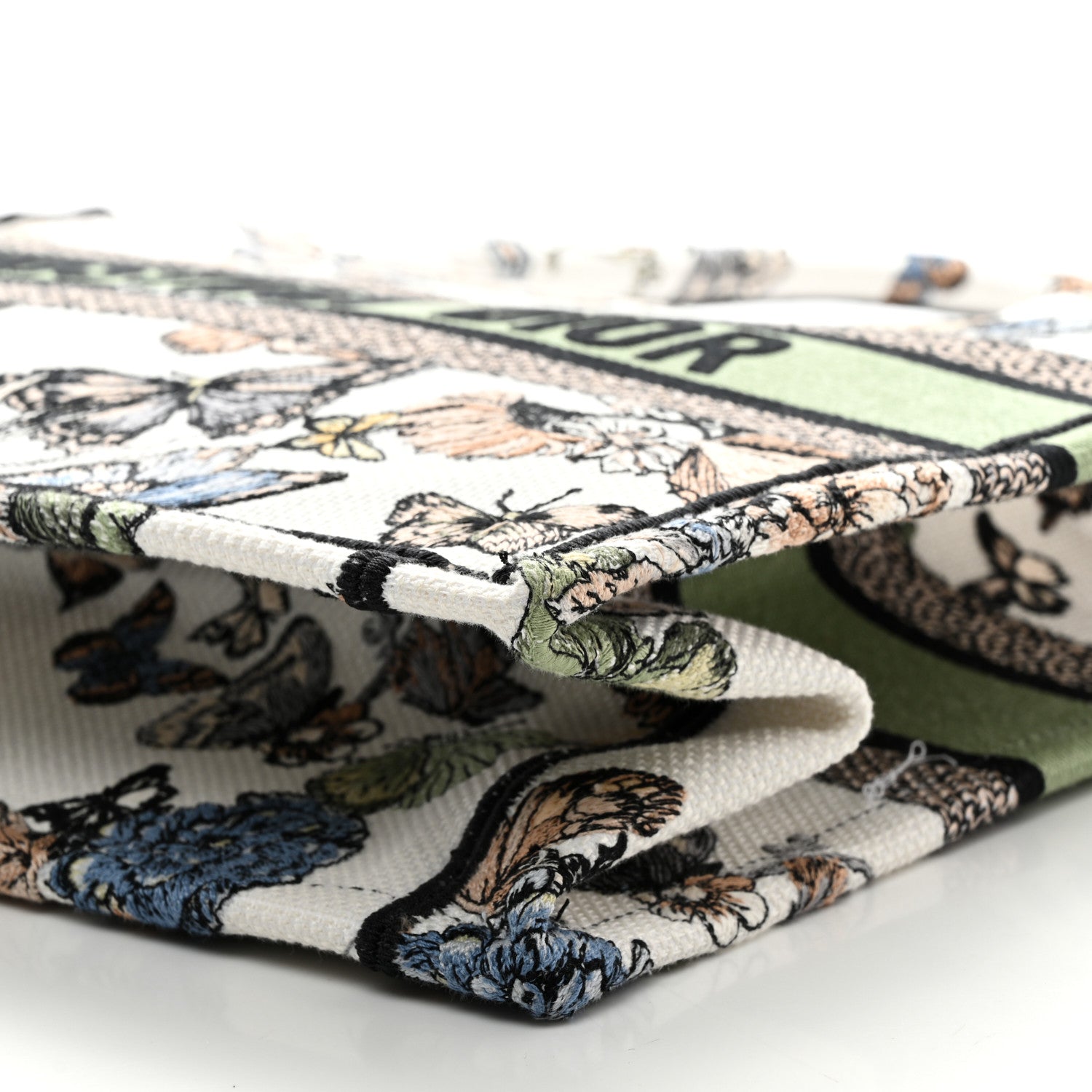 Christian Dior Canvas Embroidered Toile de Jouy Mexico Medium Book Tote White Multicolor 10 of 10