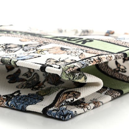 Christian Dior Canvas Embroidered Toile de Jouy Mexico Medium Book Tote White Multicolor 10 of 10
