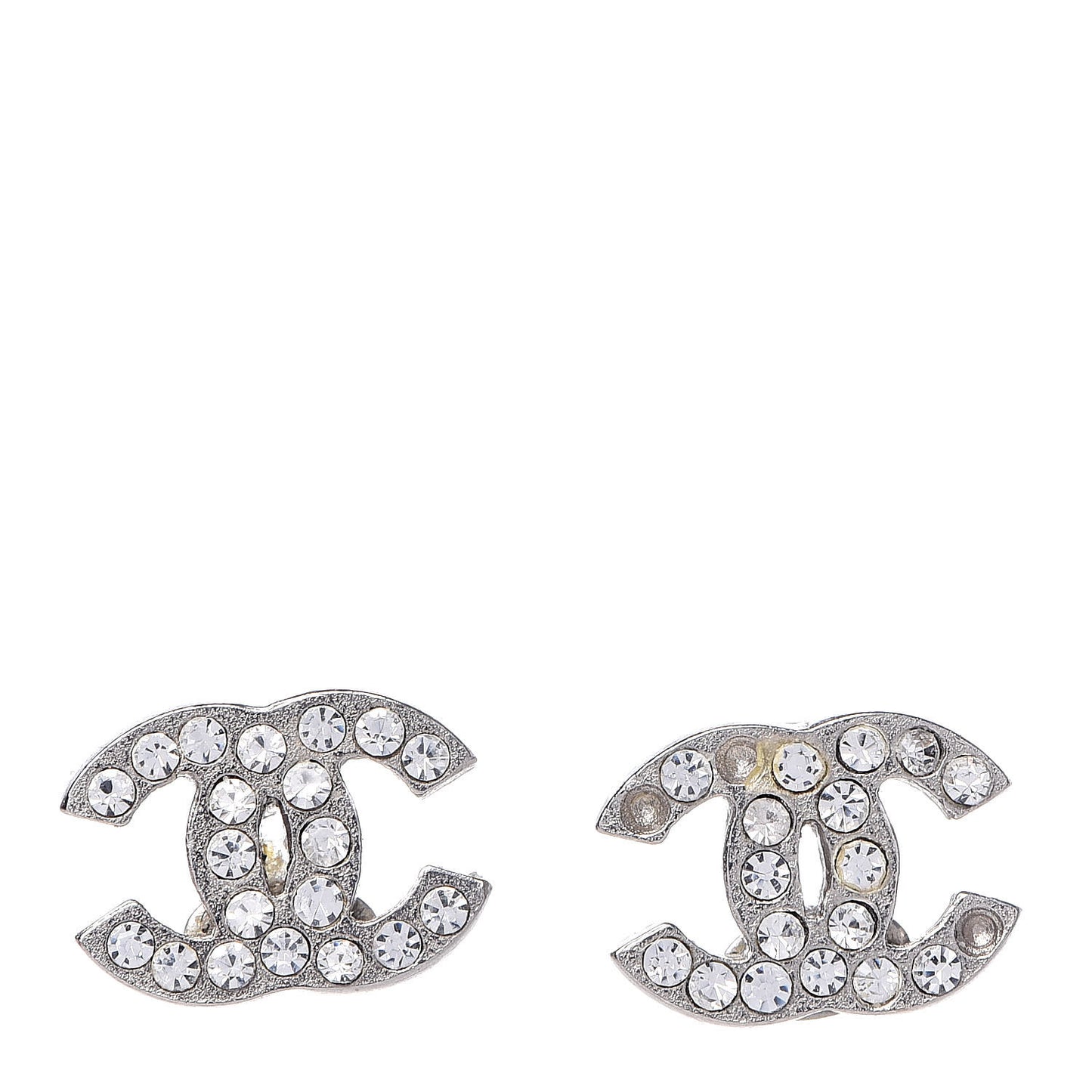 Crystal Mini Timeless CC Earrings Silver
