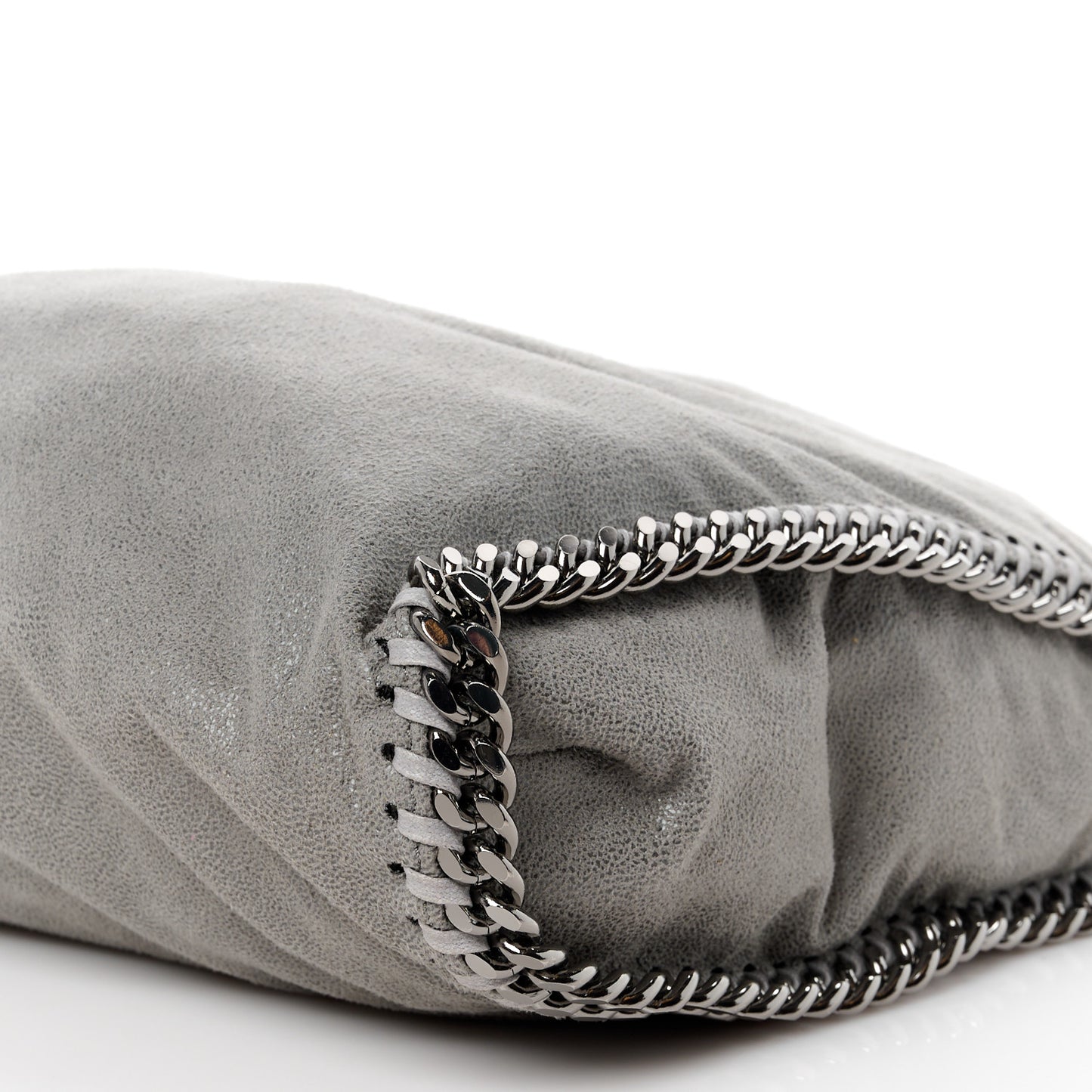 STELLA MCCARTNEY Shaggy Deer Falabella Fold Over Tote Grey