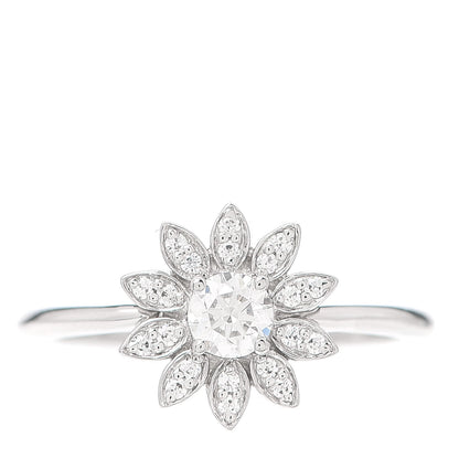 Tiffany Platinum Diamond Enchant Garden Flower Ring 48 4.5 1 of 6