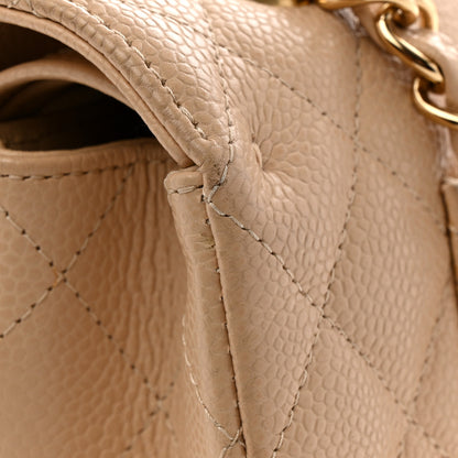 Chanel Caviar Quilted Medium Double Flap Beige 13 of 13