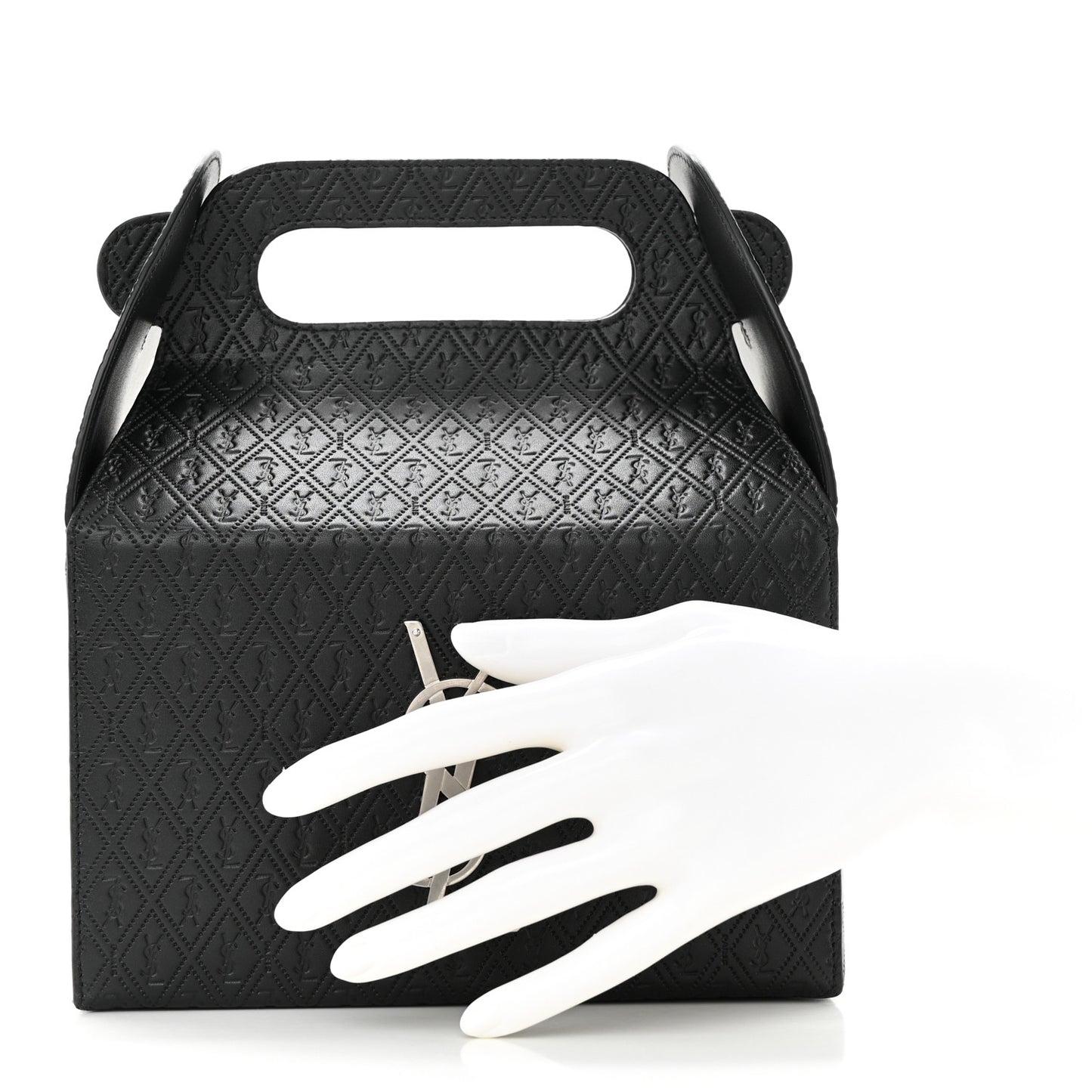 Calfskin Monogram Take Away Box Black