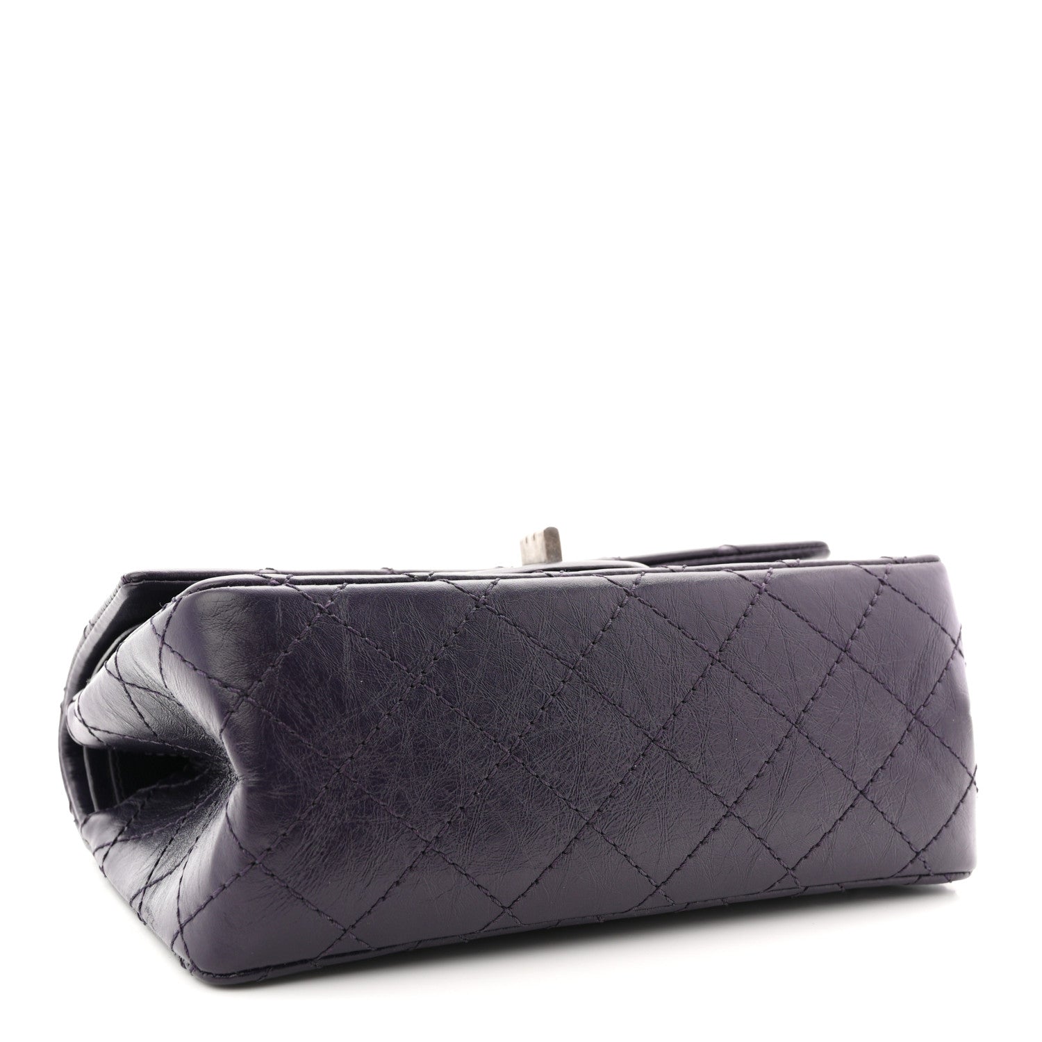 Chanel Aged Calfskin Quilted 2.55 Reissue Mini Flap Dark Purple 4 of 11