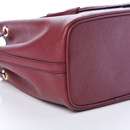 Prada Saffiano Cuir Bucket Bag Cerise 5 of 8