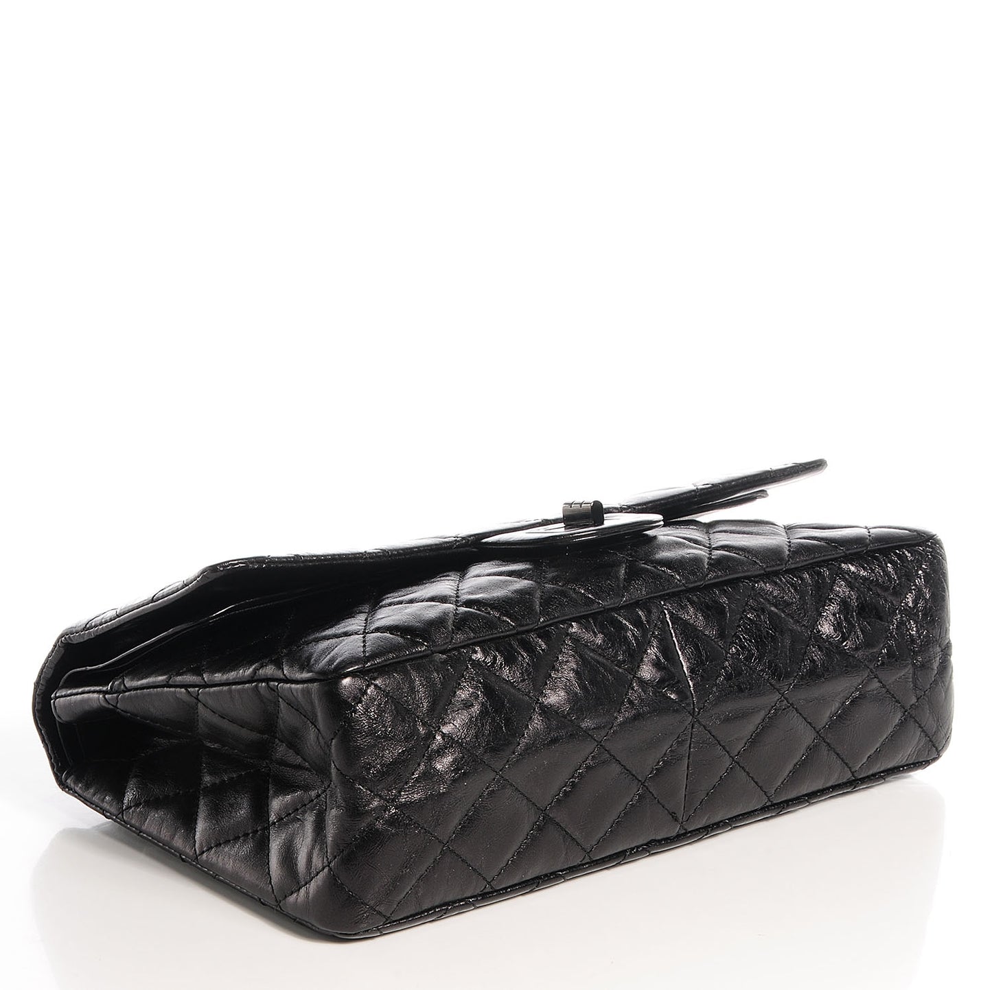 Glazed Calfskin 2.55 Reissue 227 Flap Black