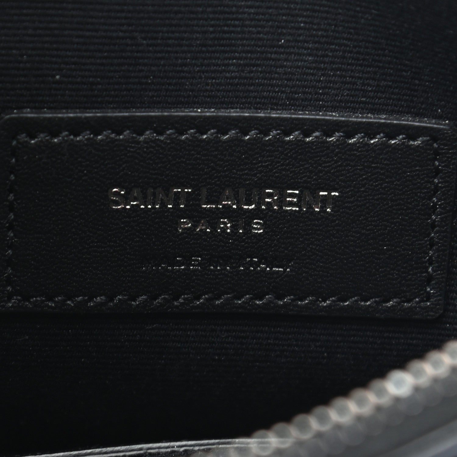 Saint Laurent Crinkled Calfskin Matelasse Monogram Niki Bill Pouch Black 6 of 6