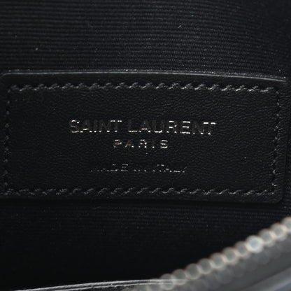 Saint Laurent Crinkled Calfskin Matelasse Monogram Niki Bill Pouch Black 6 of 6