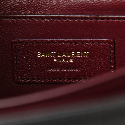 Saint Laurent Grain de Poudre Medium Classic Monogram Cassandra Top Handle Black Rouge Legion 7 of 10