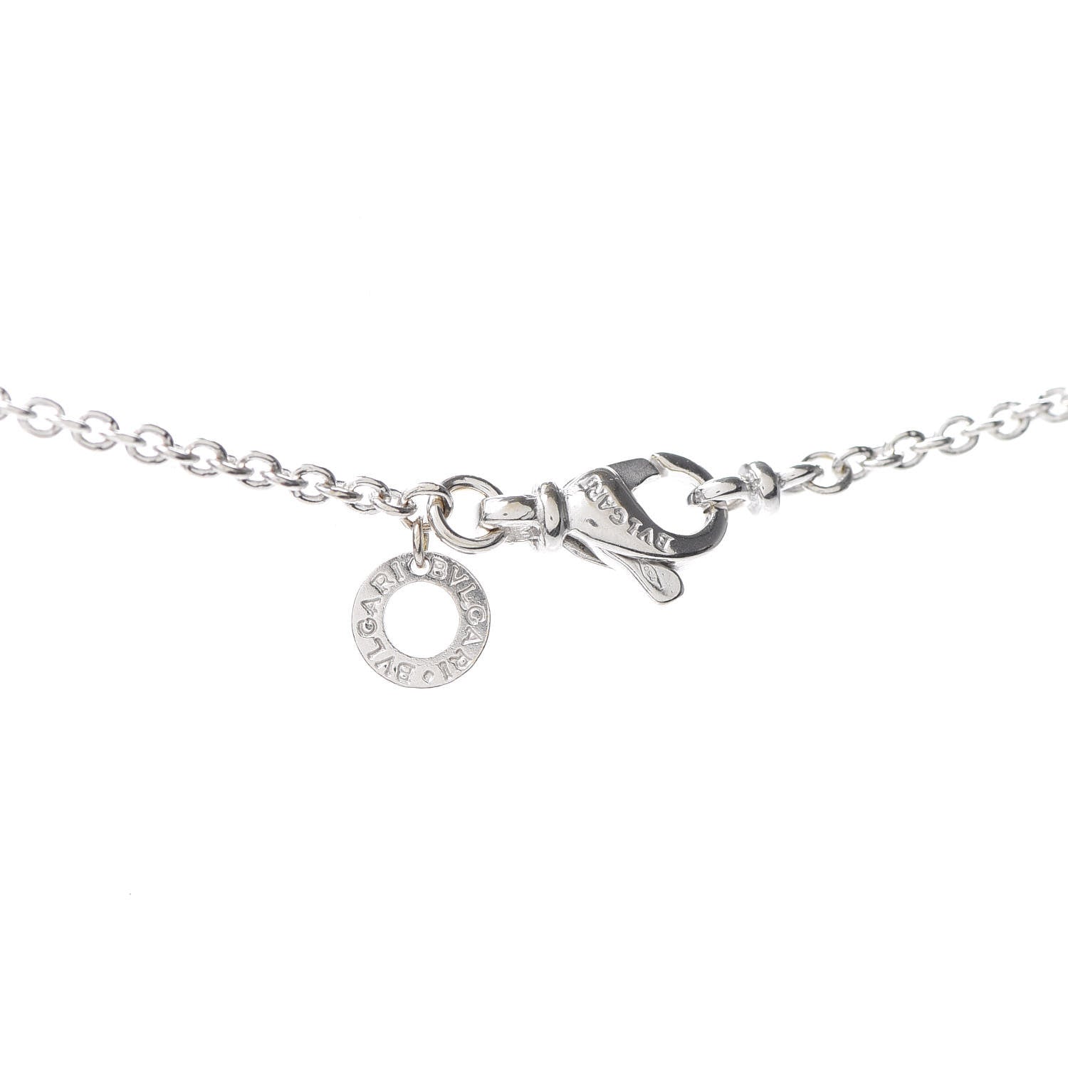 Bulgari 18K White Gold Black Enamel B.Zero1 Pendant Necklace 4 of 5