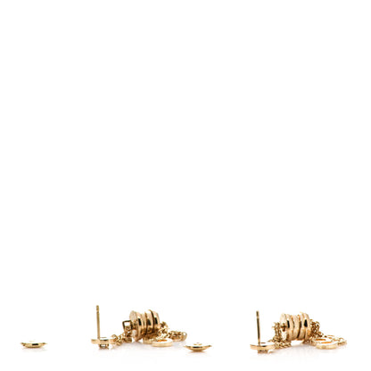 Bulgari 18K Yellow Gold Diamond B.Zero1 Drop Earrings 3 of 5