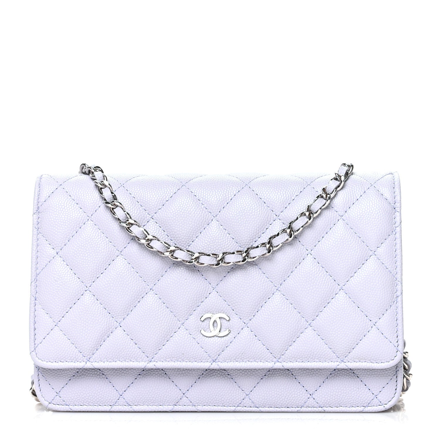 Chanel Caviar Quilted Wallet On Chain WOC Light Purple 1 of 11