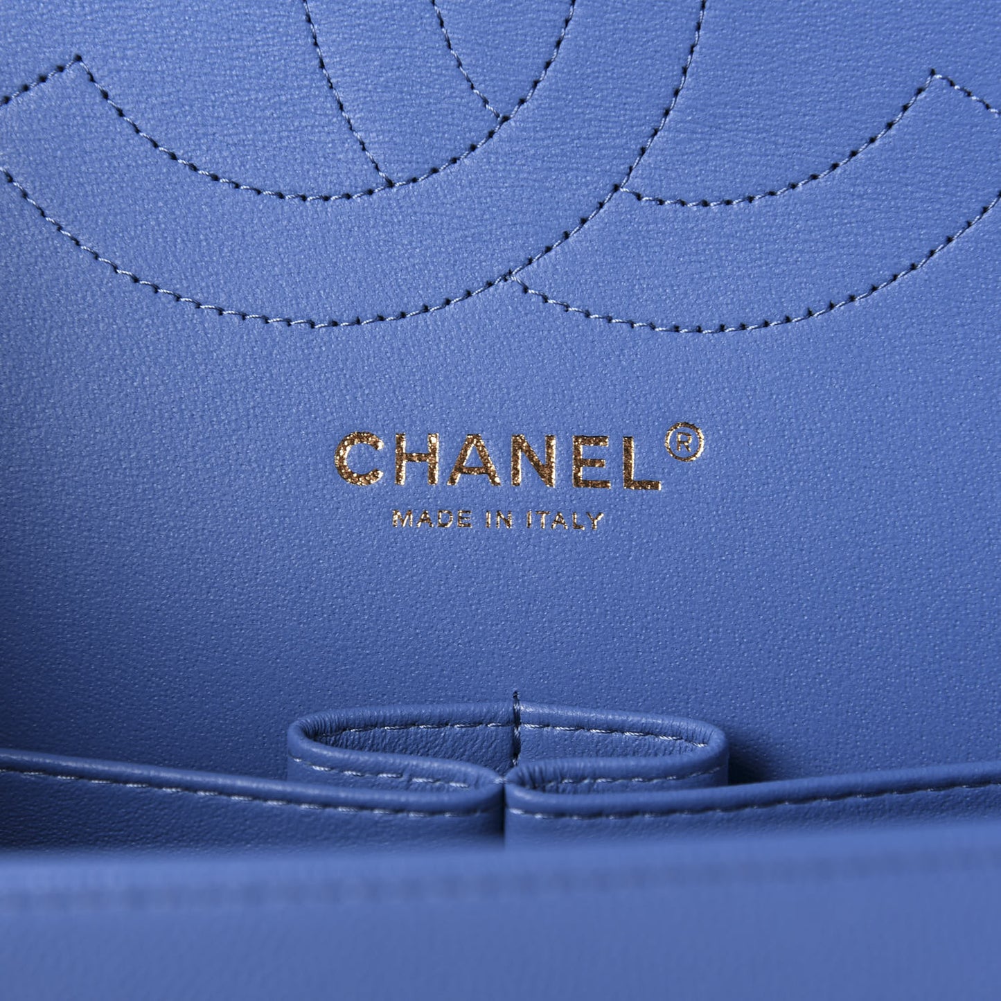 Caviar Quilted Jumbo Double Flap Blue