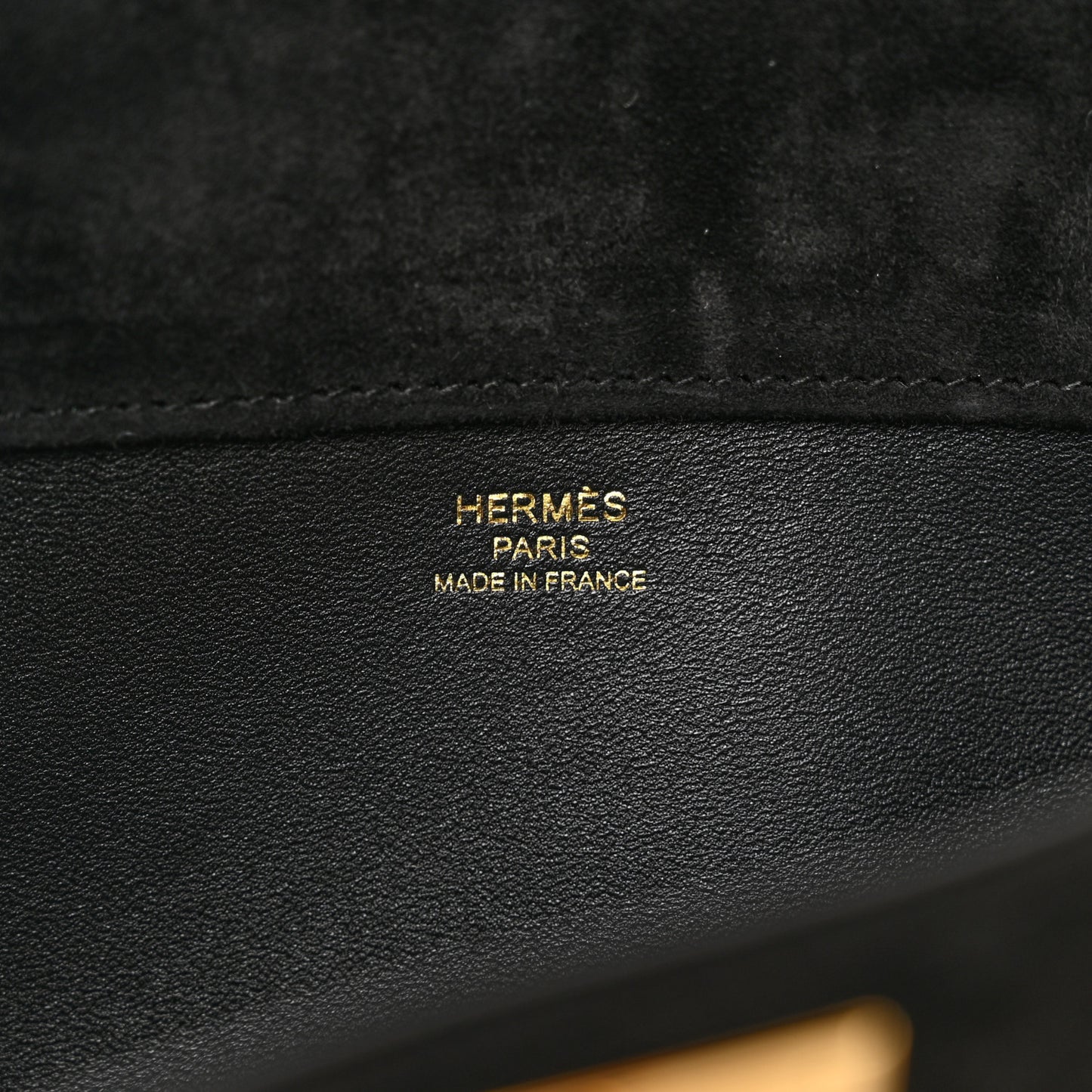 Veau Doblis Suede Kelly Cut Clutch Pochette Black