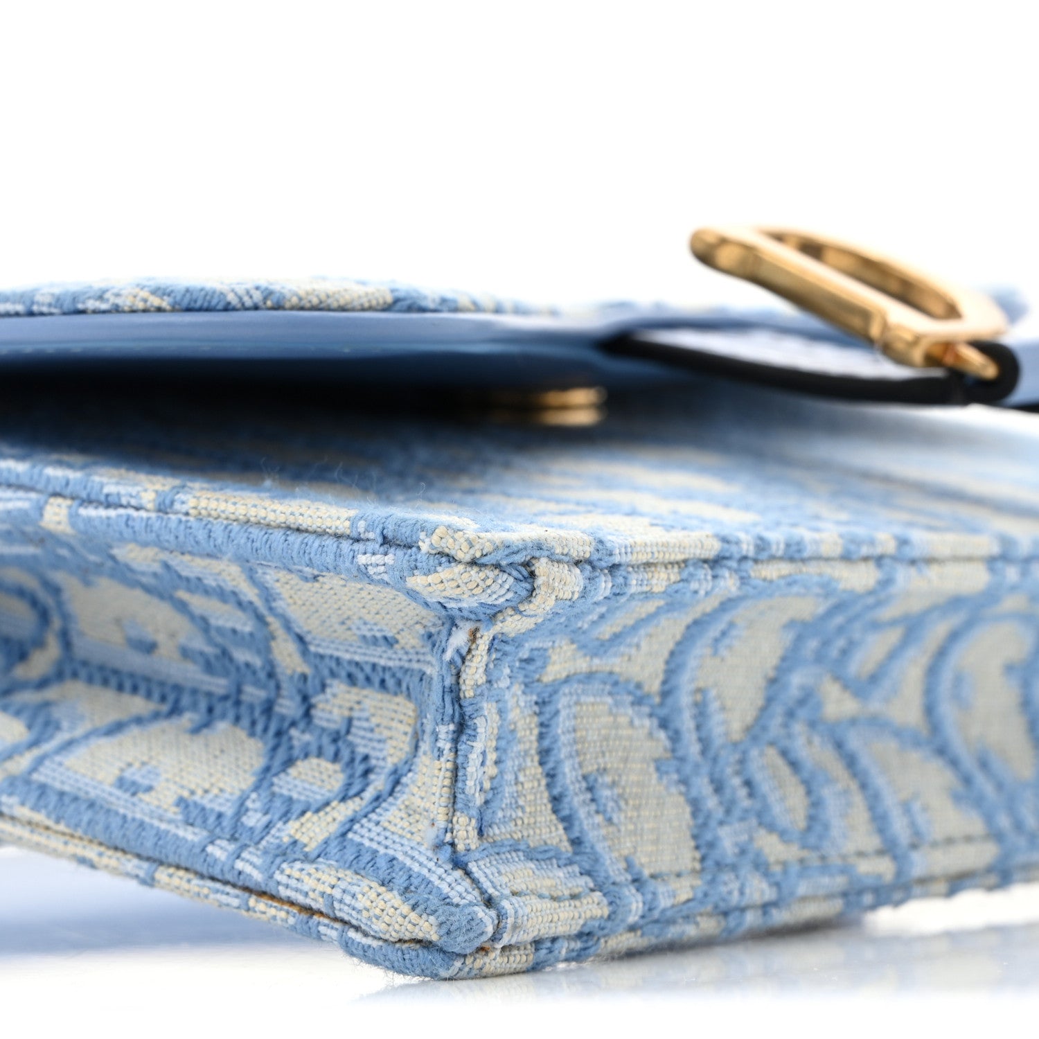 Christian Dior Oblique Saddle Belt Bag Cornflower Blue 10 of 15